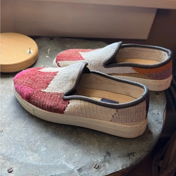 Res Ipsa Kilimn loafers Sneakers Slip-ons white multi colored Size 7 - Picture 9 of 10